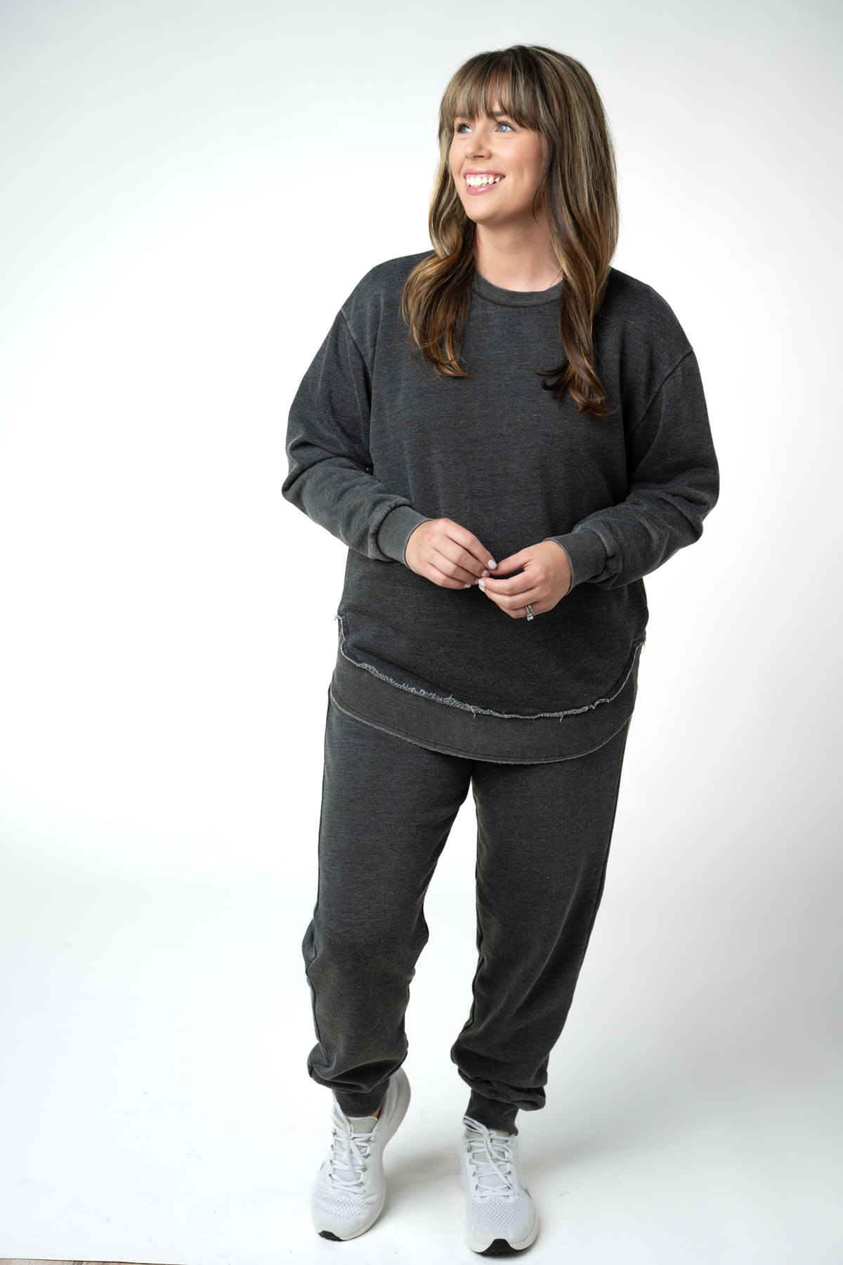 Vintage Wash Joggers - Black-bottoms-Villari Chic, women's online fashion boutique in Severna, Maryland