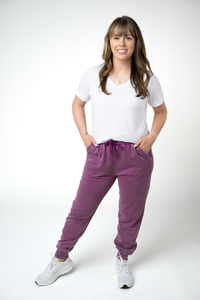 Vintage Wash Joggers - Purple-bottoms-Villari Chic, women's online fashion boutique in Severna, Maryland