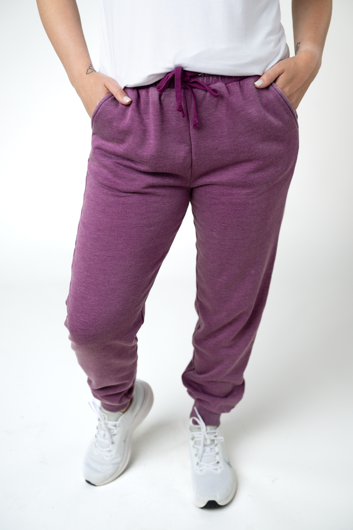 Vintage Wash Joggers - Purple-bottoms-Villari Chic, women's online fashion boutique in Severna, Maryland