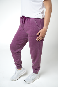 Vintage Wash Joggers - Purple-bottoms-Villari Chic, women's online fashion boutique in Severna, Maryland