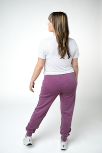 Vintage Wash Joggers - Purple-bottoms-Villari Chic, women's online fashion boutique in Severna, Maryland