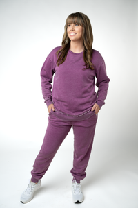 Vintage Wash Joggers - Purple-bottoms-Villari Chic, women's online fashion boutique in Severna, Maryland