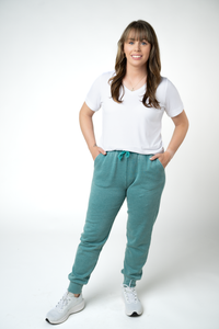 Vintage Wash Joggers - Teal-bottoms-Villari Chic, women's online fashion boutique in Severna, Maryland