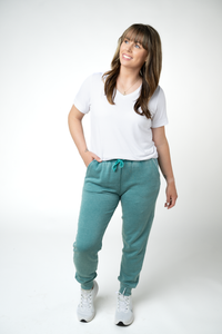 Vintage Wash Joggers - Teal-bottoms-Villari Chic, women's online fashion boutique in Severna, Maryland