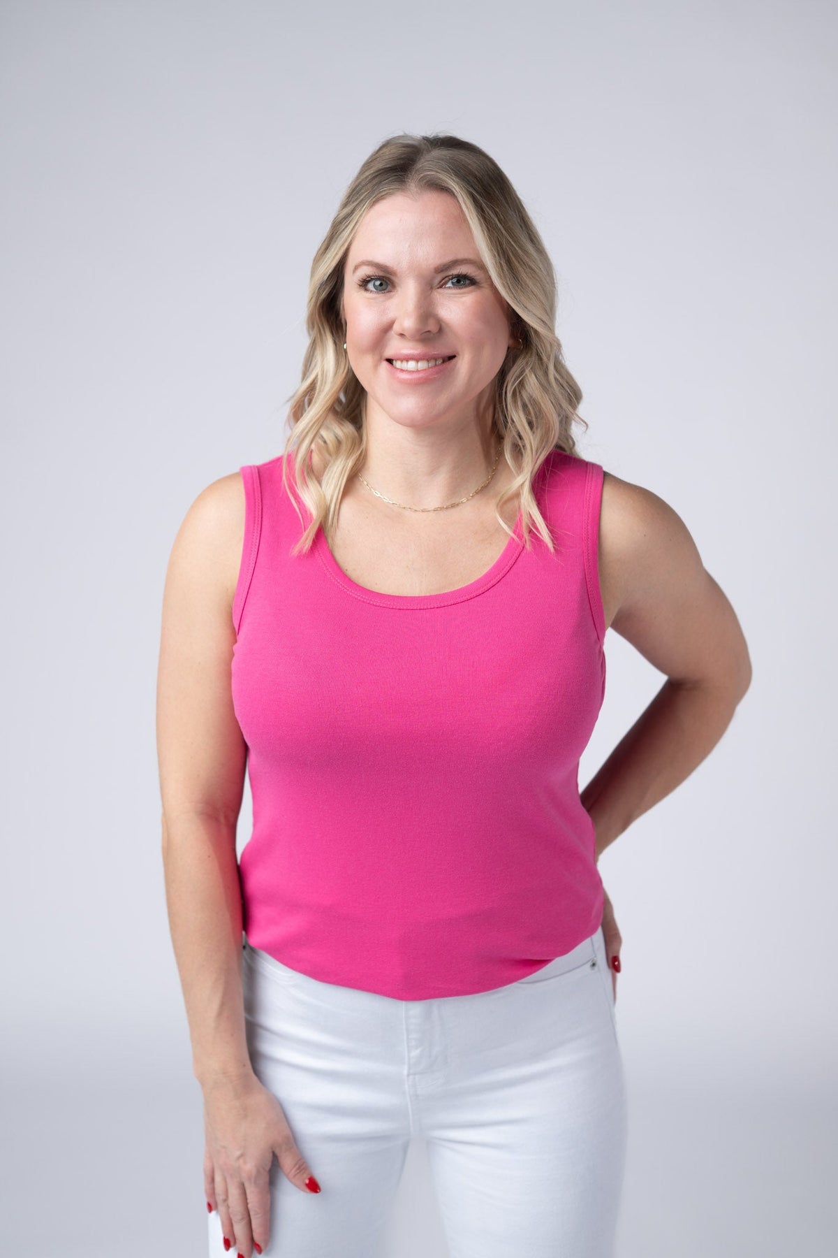 Ava Tank - Hot Pink-tank-Villari Chic, women's online fashion boutique in Severna, Maryland