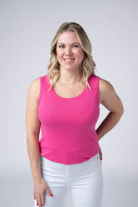 Ava Tank - Hot Pink-tank-Villari Chic, women's online fashion boutique in Severna, Maryland