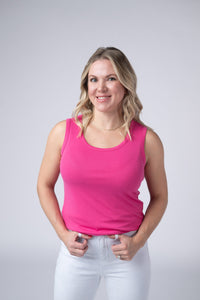 Ava Tank - Hot Pink-tank-Villari Chic, women's online fashion boutique in Severna, Maryland