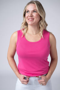 Ava Tank - Hot Pink-tank-Villari Chic, women's online fashion boutique in Severna, Maryland