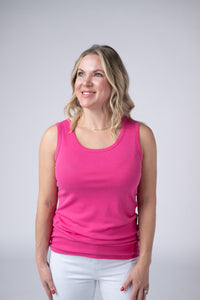 Ava Tank - Hot Pink-tank-Villari Chic, women's online fashion boutique in Severna, Maryland