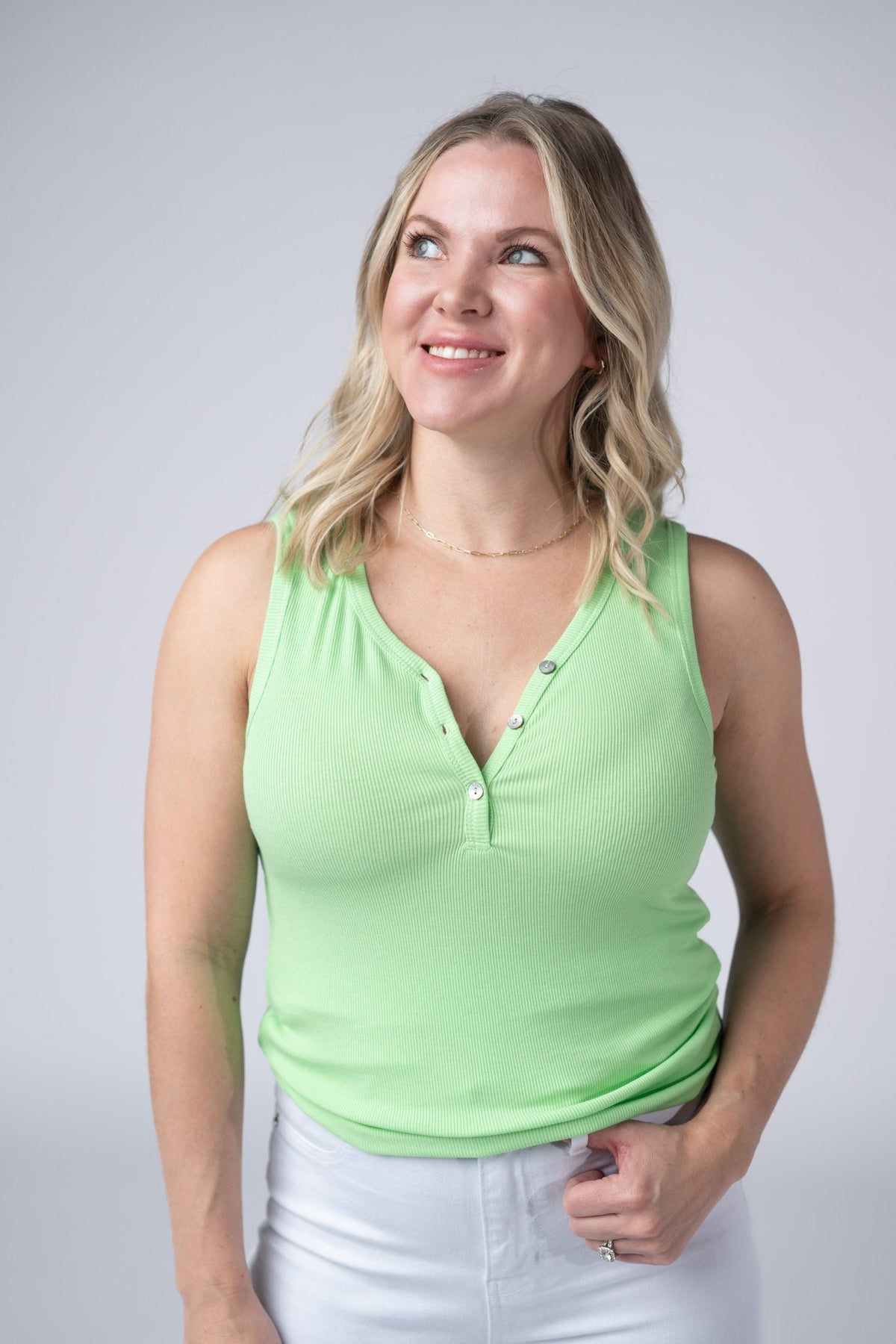 Addison Tank - Lime-tanks-Villari Chic, women's online fashion boutique in Severna, Maryland