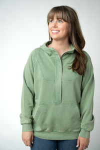 Ryker Vintage Wash Hoodie- Olive-sweatshirt-Villari Chic, women's online fashion boutique in Severna, Maryland