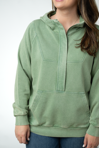 Ryker Vintage Wash Hoodie- Olive-sweatshirt-Villari Chic, women's online fashion boutique in Severna, Maryland