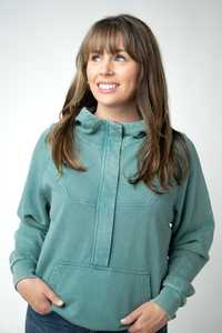 Ryker Vintage Wash Hoodie- Teal-sweatshirt-Villari Chic, women's online fashion boutique in Severna, Maryland