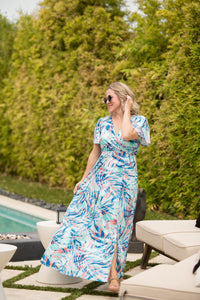 Millie Maxi Dress - Abstract Aqua Breeze-dress-Villari Chic, women's online fashion boutique in Severna, Maryland