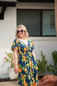 Harley High-Low Dress - Navy Citrus-dress-Villari Chic, women's online fashion boutique in Severna, Maryland