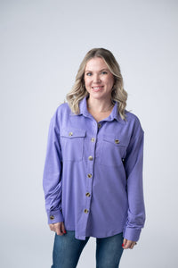 Brenna Button Down Top - Purple-clothing-Villari Chic, women's online fashion boutique in Severna, Maryland