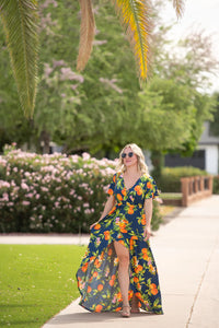 Harley High-Low Dress - Navy Citrus-dress-Villari Chic, women's online fashion boutique in Severna, Maryland