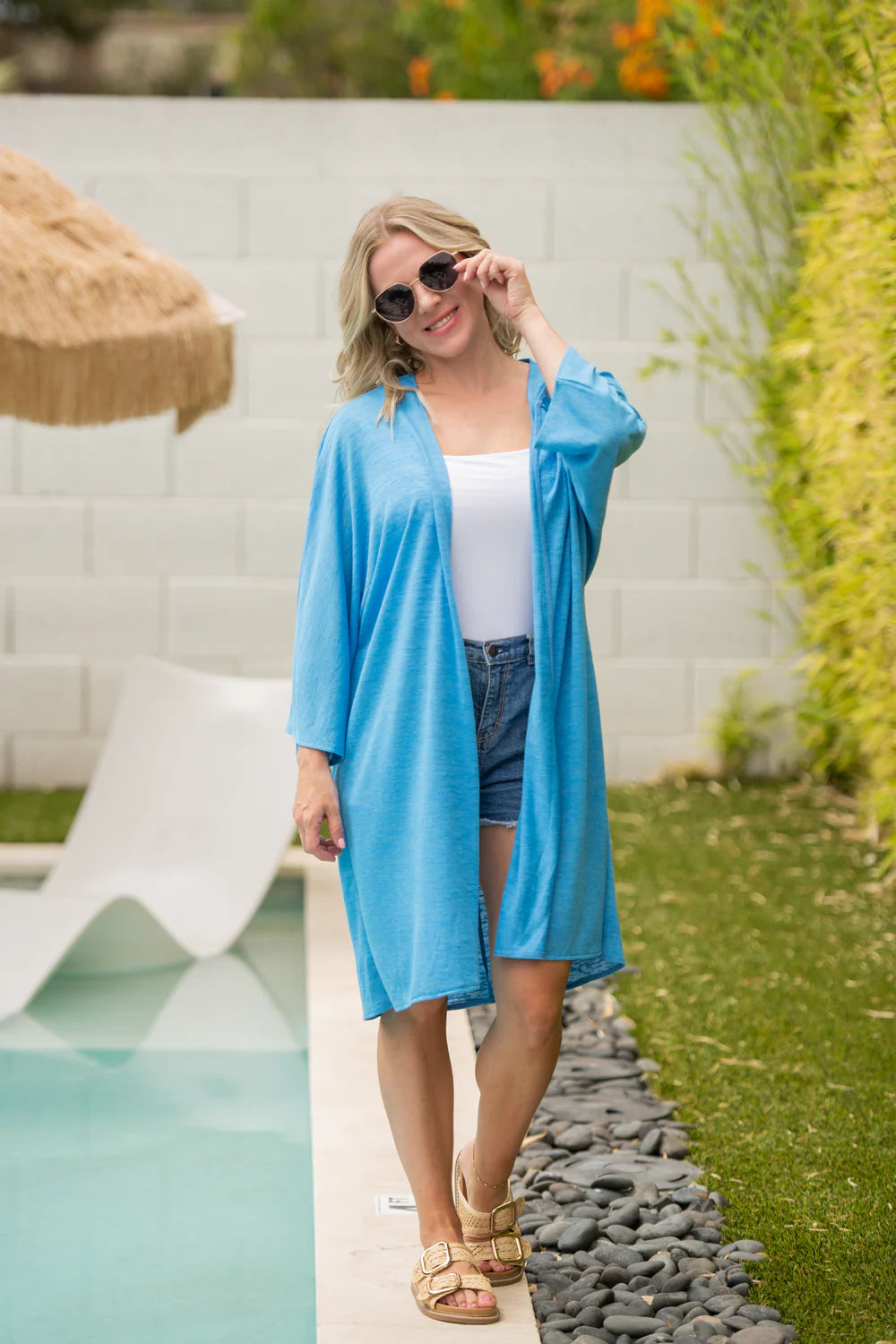 Ellie Cover-Up Kimono - Light Blue-Cardigan-Villari Chic, women's online fashion boutique in Severna, Maryland