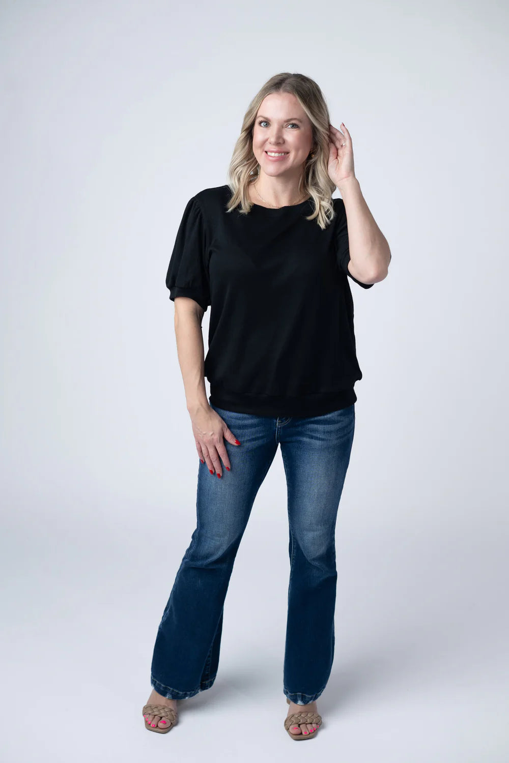 Katie Cozy Top - Black-Tops-Villari Chic, women's online fashion boutique in Severna, Maryland