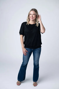 Katie Cozy Top - Black-Tops-Villari Chic, women's online fashion boutique in Severna, Maryland