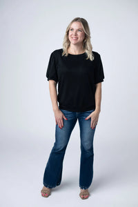 Katie Cozy Top - Black-Tops-Villari Chic, women's online fashion boutique in Severna, Maryland