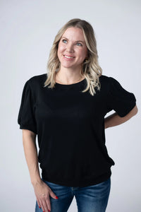 Katie Cozy Top - Black-Tops-Villari Chic, women's online fashion boutique in Severna, Maryland
