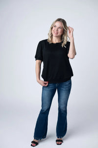 Katie Cozy Top - Black-Tops-Villari Chic, women's online fashion boutique in Severna, Maryland