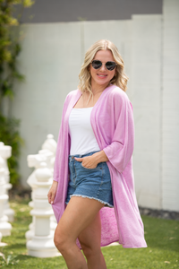 Ellie Cover-Up Kimono - Lilac-Cardigan-Villari Chic, women's online fashion boutique in Severna, Maryland