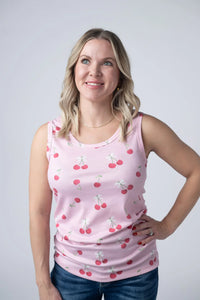 Ava Tank - Cherries-tank-Villari Chic, women's online fashion boutique in Severna, Maryland