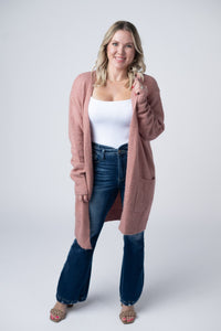 Madison Cozy Cardigan - Dusty Rose-Villari Chic, women's online fashion boutique in Severna, Maryland
