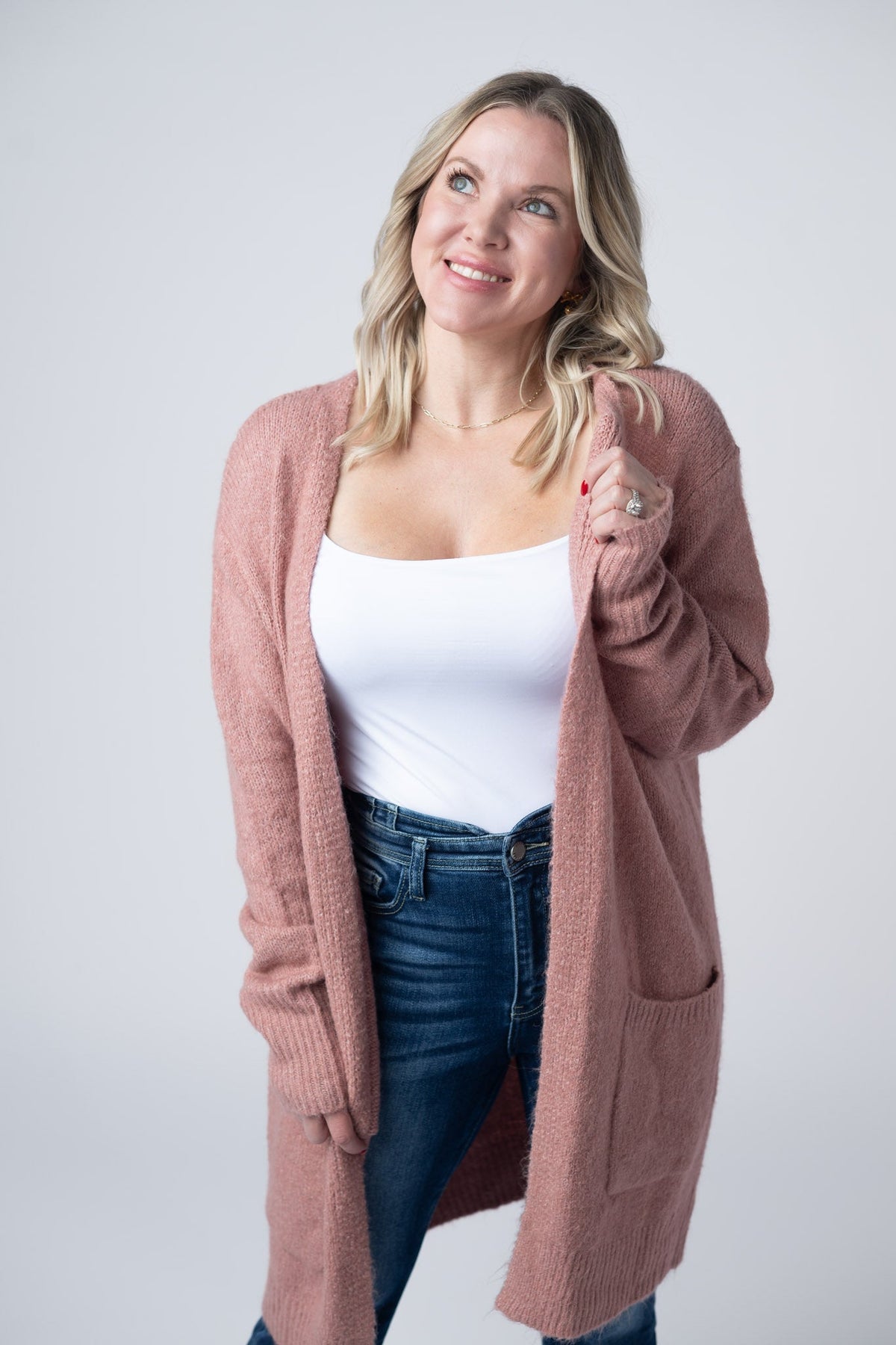 Madison Cozy Cardigan - Dusty Rose-Villari Chic, women's online fashion boutique in Severna, Maryland