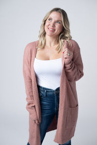 Madison Cozy Cardigan - Dusty Rose-Villari Chic, women's online fashion boutique in Severna, Maryland