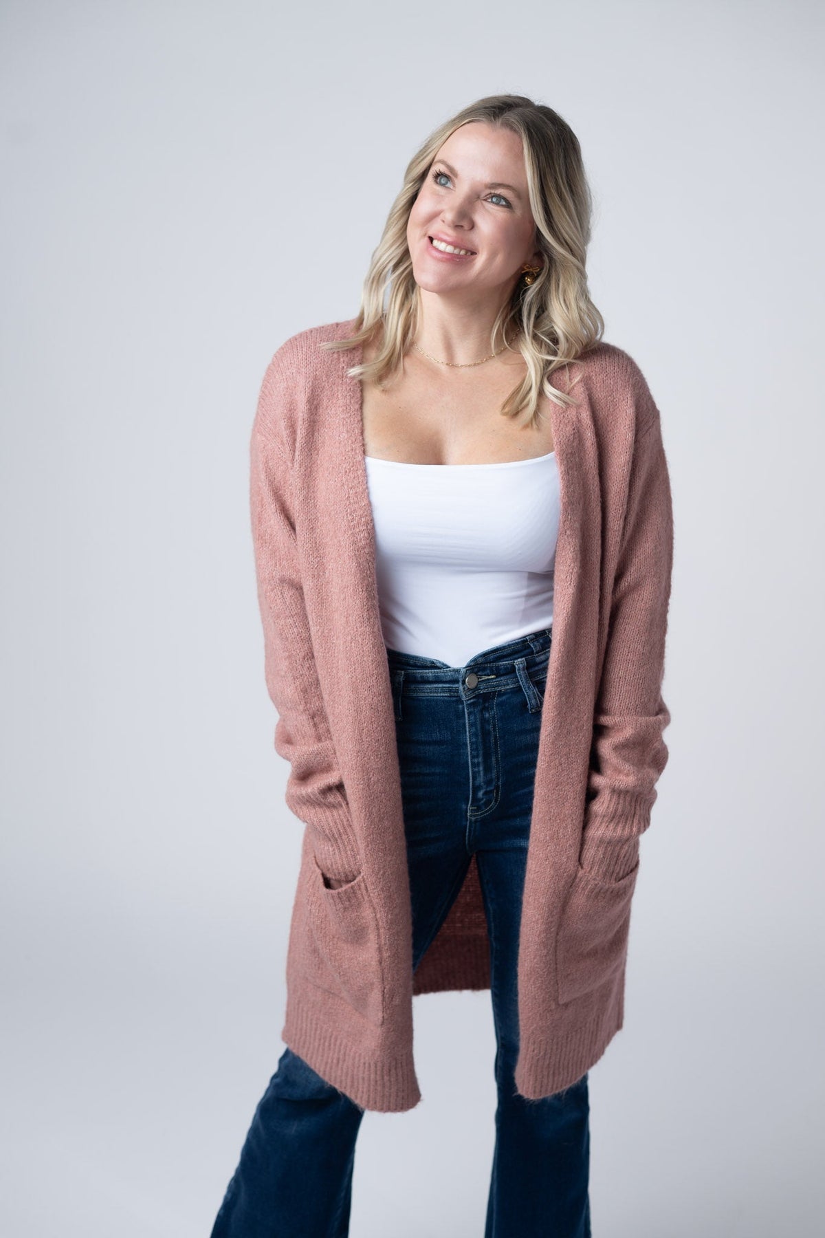 Madison Cozy Cardigan - Dusty Rose-Villari Chic, women's online fashion boutique in Severna, Maryland