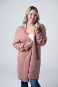 Madison Cozy Cardigan - Dusty Rose-Villari Chic, women's online fashion boutique in Severna, Maryland