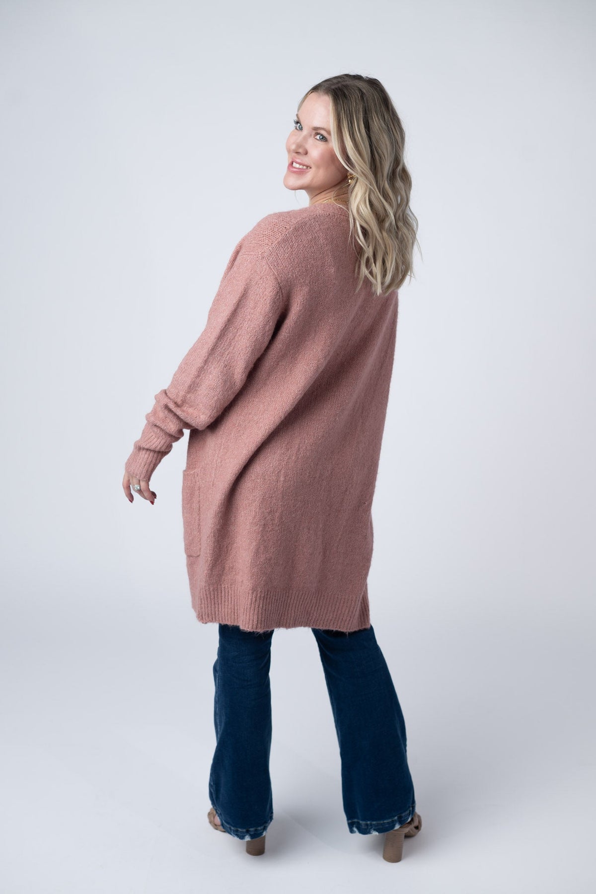 Madison Cozy Cardigan - Dusty Rose-Villari Chic, women's online fashion boutique in Severna, Maryland