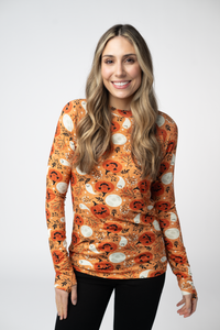 Blair Long Sleeve Top - Spooky Autumn-Tops-Villari Chic, women's online fashion boutique in Severna, Maryland