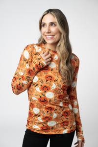 Blair Long Sleeve Top - Spooky Autumn-Tops-Villari Chic, women's online fashion boutique in Severna, Maryland
