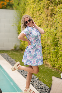 Alicia Dress - Tropical Leaf-dress-Villari Chic, women's online fashion boutique in Severna, Maryland