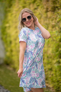 Alicia Dress - Tropical Leaf-dress-Villari Chic, women's online fashion boutique in Severna, Maryland