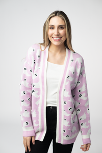 Ghost Pocket Cardigan - Lilac-Cardigan-Villari Chic, women's online fashion boutique in Severna, Maryland