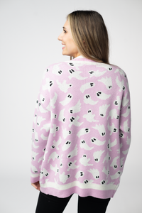 Ghost Pocket Cardigan - Lilac-Cardigan-Villari Chic, women's online fashion boutique in Severna, Maryland