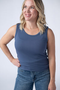 Ava Tank - Blue-tank-Villari Chic, women's online fashion boutique in Severna, Maryland