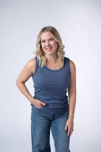 Ava Tank - Blue-tank-Villari Chic, women's online fashion boutique in Severna, Maryland
