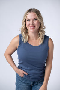 Ava Tank - Blue-tank-Villari Chic, women's online fashion boutique in Severna, Maryland