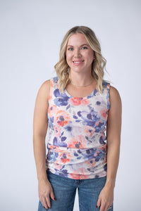 Ava Tank - Sunset Watercolor Floral-tank-Villari Chic, women's online fashion boutique in Severna, Maryland