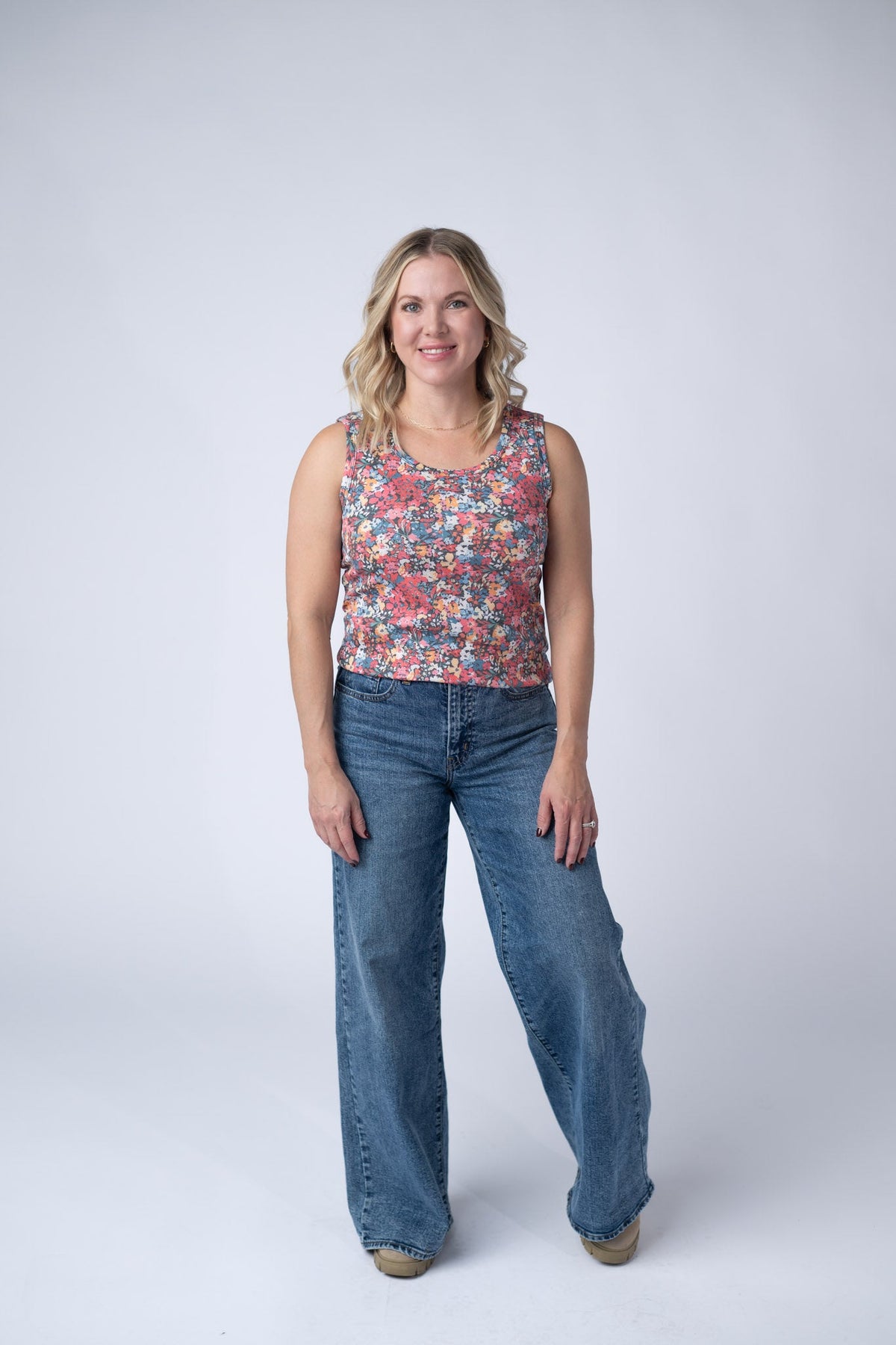 Ava Tank - Bright Floral-tank-Villari Chic, women's online fashion boutique in Severna, Maryland