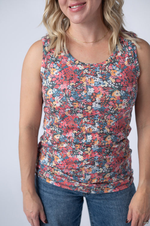 Ava Tank - Bright Floral-tank-Villari Chic, women's online fashion boutique in Severna, Maryland