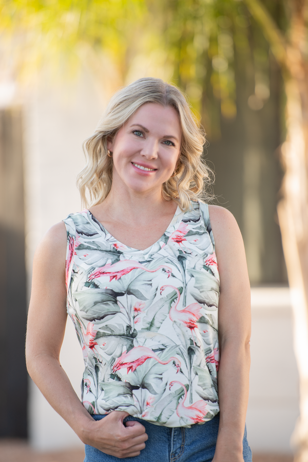 Noelle Tank - Flamingos-tank-Villari Chic, women's online fashion boutique in Severna, Maryland