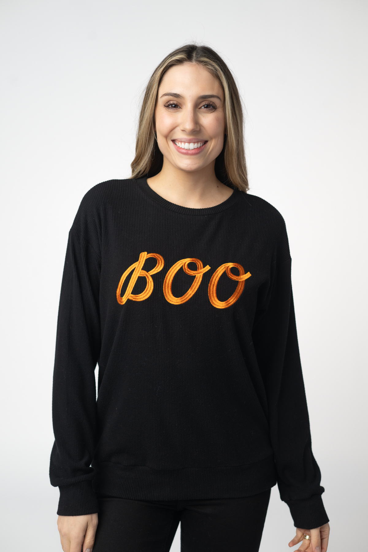 Corrine Embroidered Pullover Top - BOO-Pullover-Villari Chic, women's online fashion boutique in Severna, Maryland
