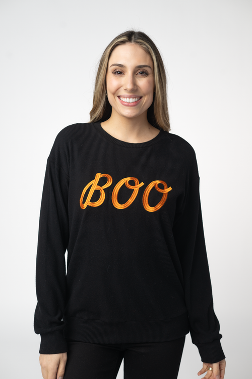 Corrine Embroidered Pullover Top - BOO-Pullover-Villari Chic, women's online fashion boutique in Severna, Maryland